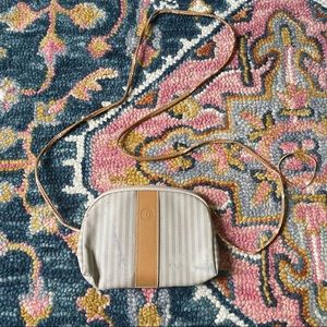 FENDI vintage Pequin White/Whiskey Stripe Crossbody